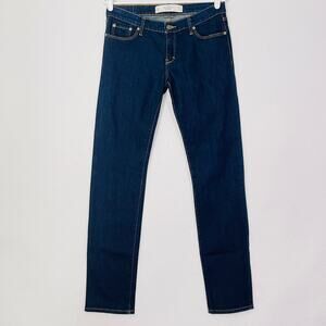 Abercrombie & Fitch Erin Perfect Stretch Straight Jeans 6 Dark Wash Low Rise Y2K